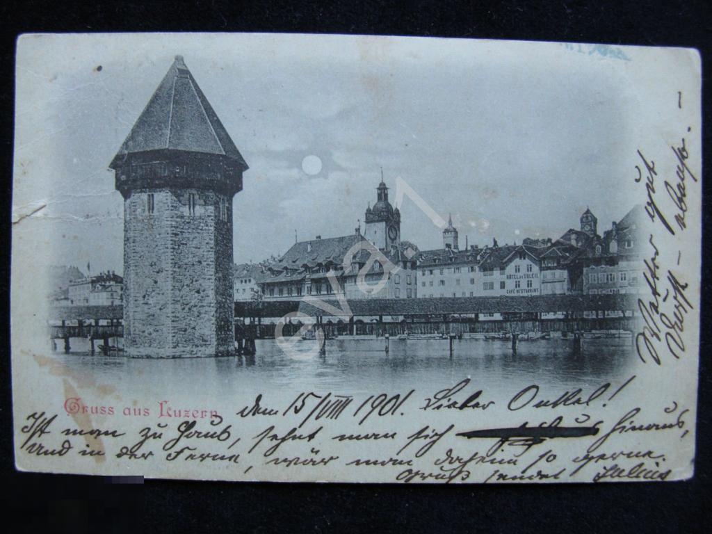 Швейцария Привет из Люцерна. Почта: 1901 Петербург Соловьев Сад Мюллер 