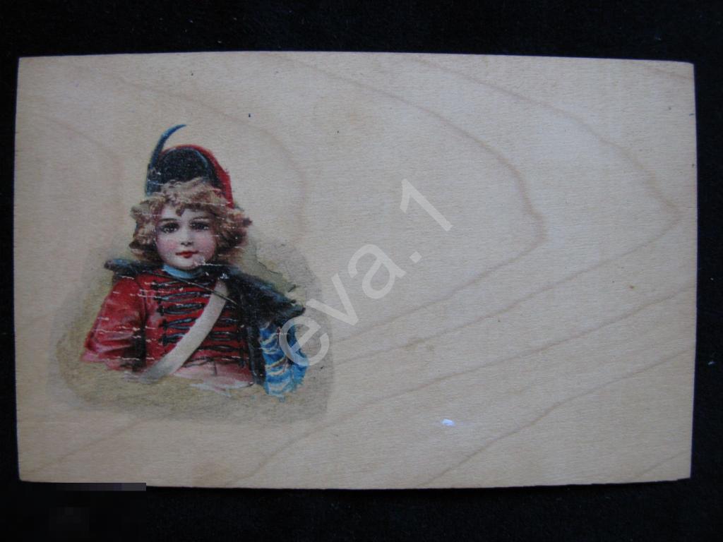 открытка на шпоне. Детская Мальчик-Гусар 