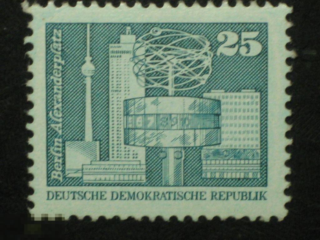Германия ГДР 1975 малый стандарт Берлин Александрплатз чистая марка 25 (д) 