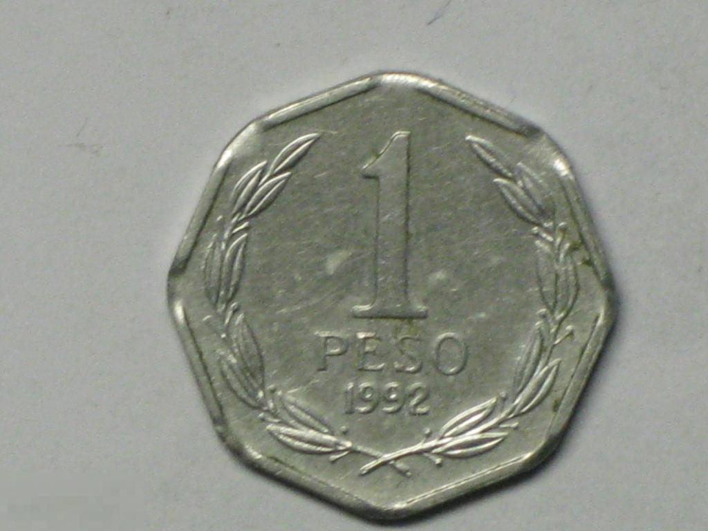 Чили 1 песо 1992 