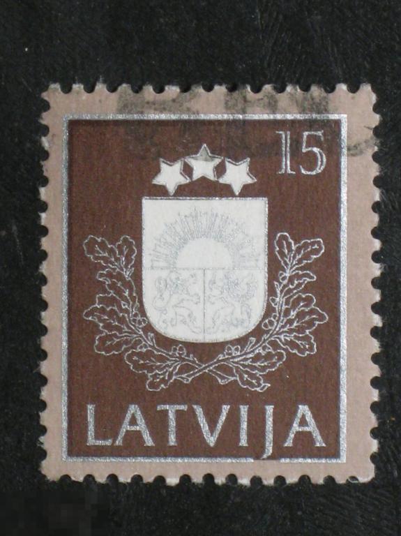 Латвия 1991 Стандарт Герб марка 15 