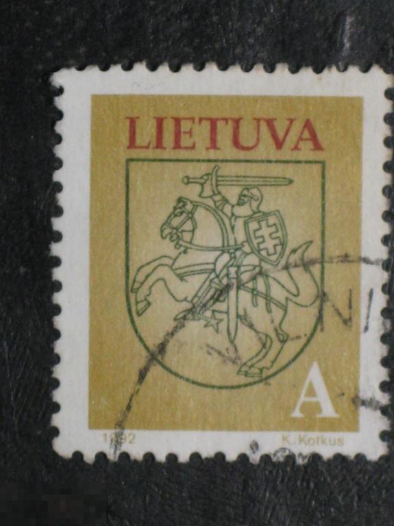 Литва 1992 Стандарт Всадник Герб марка А 