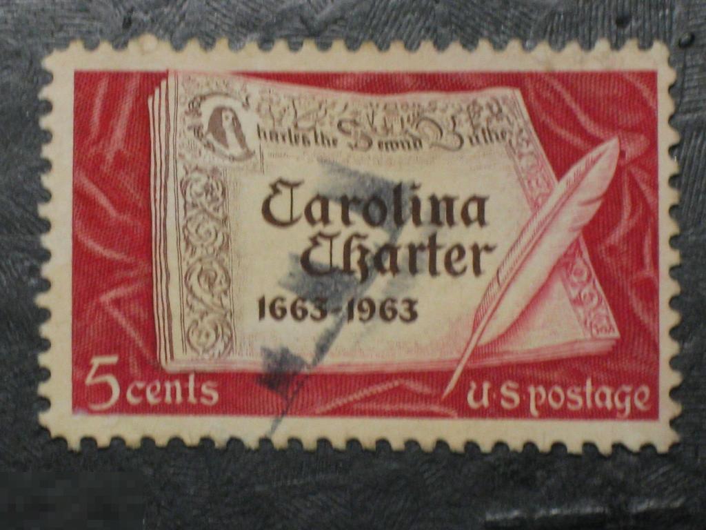США 1963 Первая страница Хартии Каролины марка 0.05