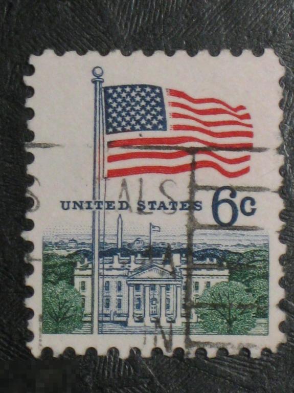 США 1968 1970 Флаг Белый дом марка 0.06 (2)