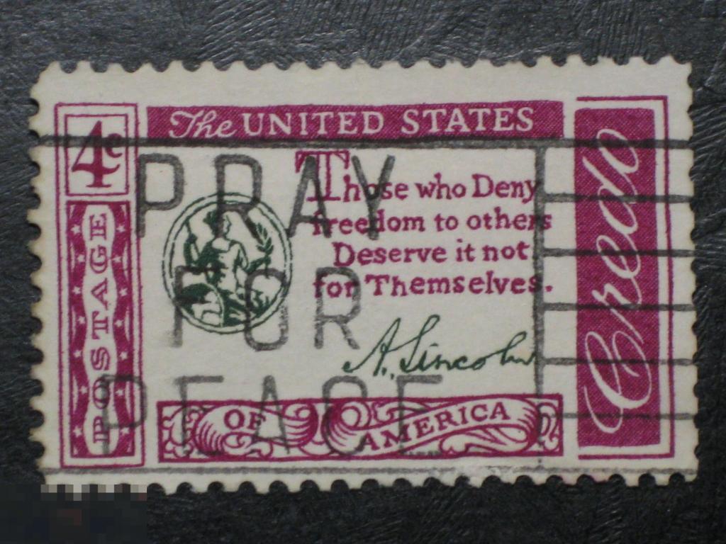 США 1960 Котировки Авраама Линкольна марка 0.04 