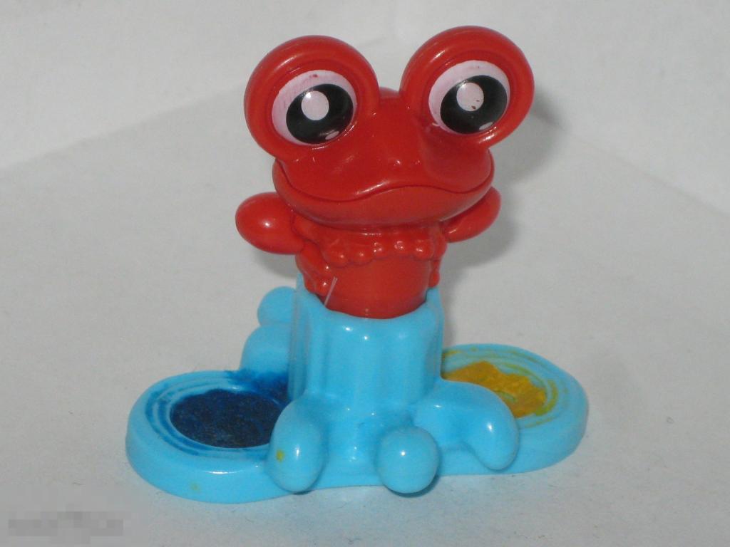 Киндер сюрприз Кисточки-краски Лягушка FS 050 красный желтый синий 