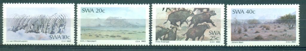 СВА (Намибия) 1983 г. серия Дикая фауна  негашеная**
