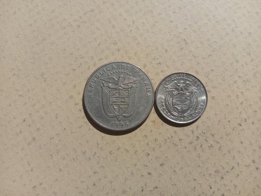 монеты Панамы.набор-2 шт.б/у.