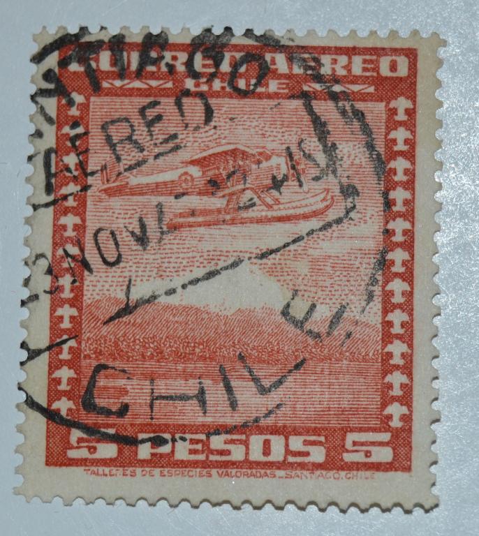 Чили 1934 год Авиация  Самолет над сельской местностью Гаш