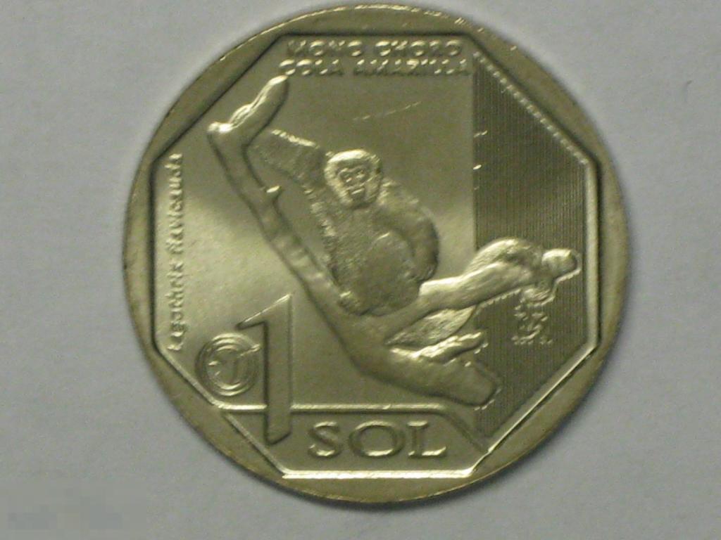 Перу 1 соль 2019 Желтохвостая обезьяна 