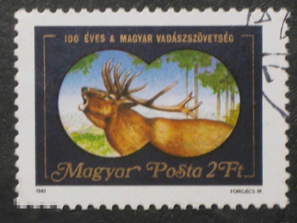 Венгрия 1981 Фауна Олень Охотничья ассоциация марка 2 гаш 