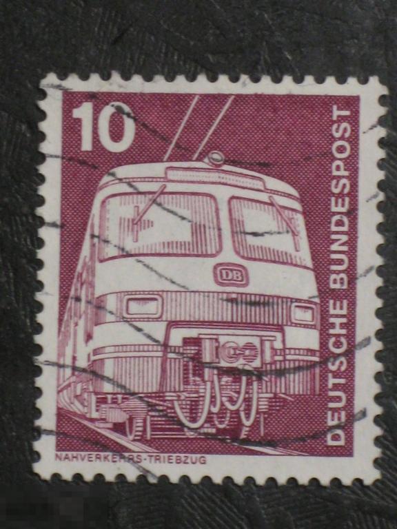 Германия ФРГ 1975 стандарт Пригородный поезд Железная дорога марка 10 