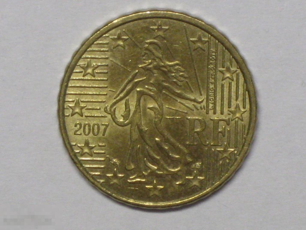 Франция 10 евро центов 2007 