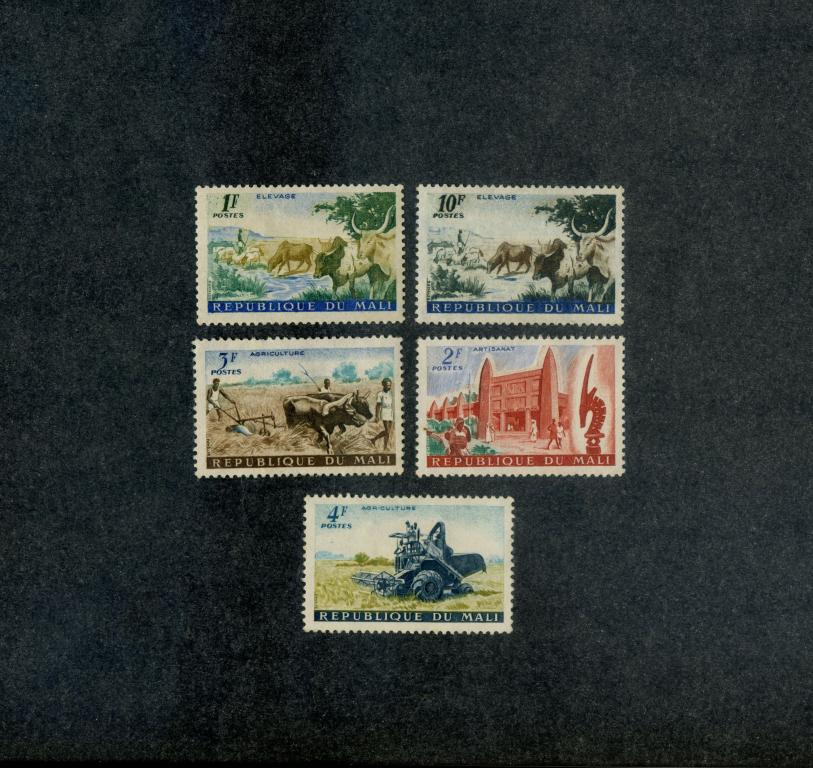 Мали 1961 год,Животноводство,сельское хозяйство  набор марок.