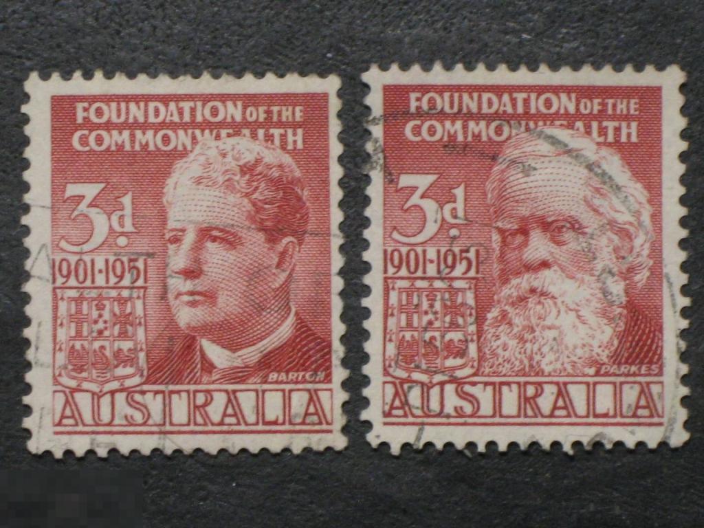 Австралия 1951 Эдмунд Бартон и Генри Паркес 2 марки полная серия 