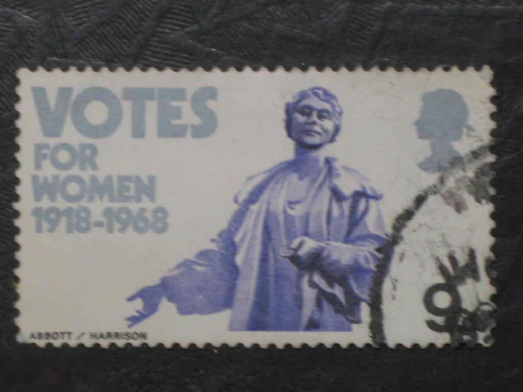 Великобритания 1968 Юбилеи Статуя миссис Эммелин Панкхерст марка 9d 