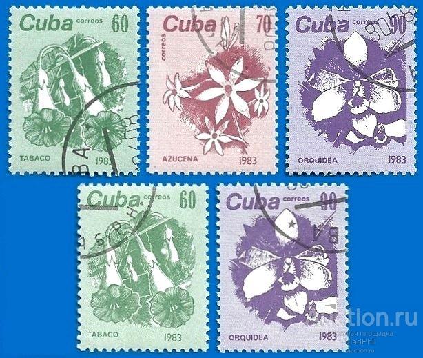 Куба 1983 MiNr 2810-11, 2813. Стандарт. Цветы. (4.1 € / 3.7 $) CTO