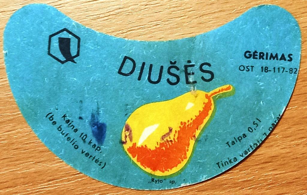 К27.396 НАПИТОК ДЮШЕС DIUSES, ЛИТОВСКАЯ ССР, 1982