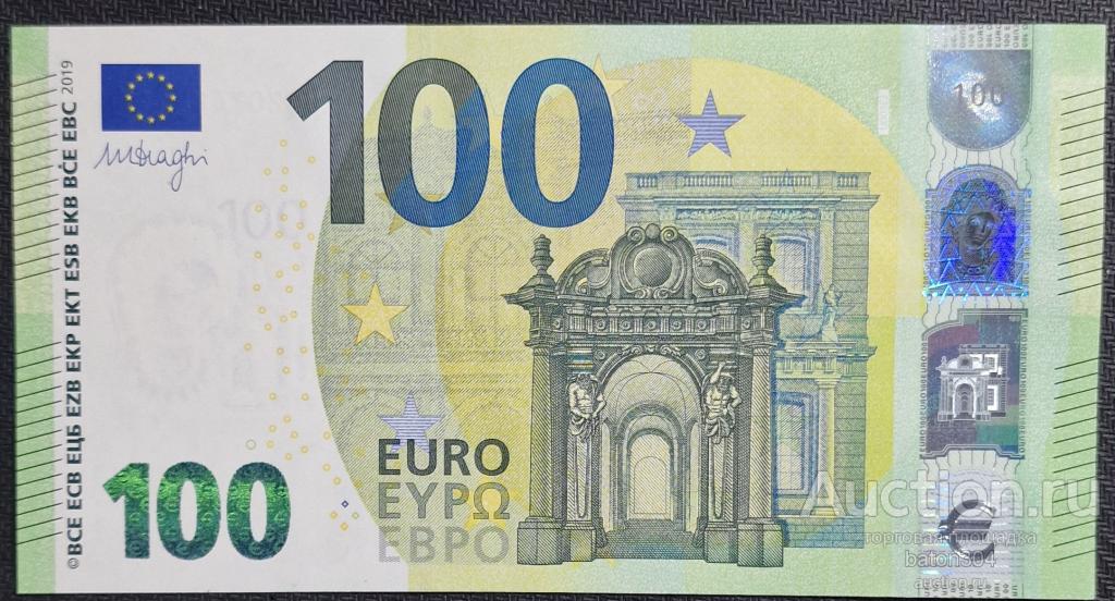 Как выглядит 100 евро фото