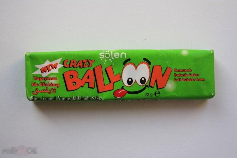 RARE жевательная резинка bubble gum CRAZY BALOON Solen Турция 