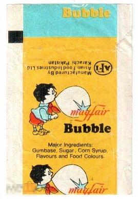 6207 обертка sticks пачка Mayfair Bubble Пакистан 