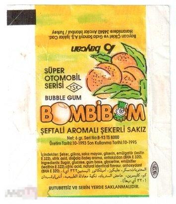 6067 обертка sticks пачка BOMBIBOM baycan Турция 10.1993 