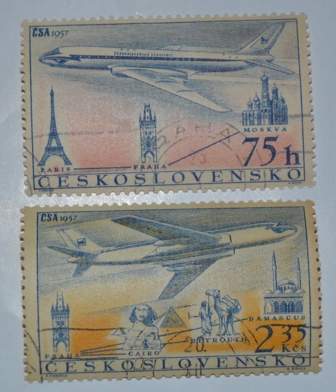 Чехословакия 1957 год  Советские самолеты на авиалиниях Чехословакии Гаш &