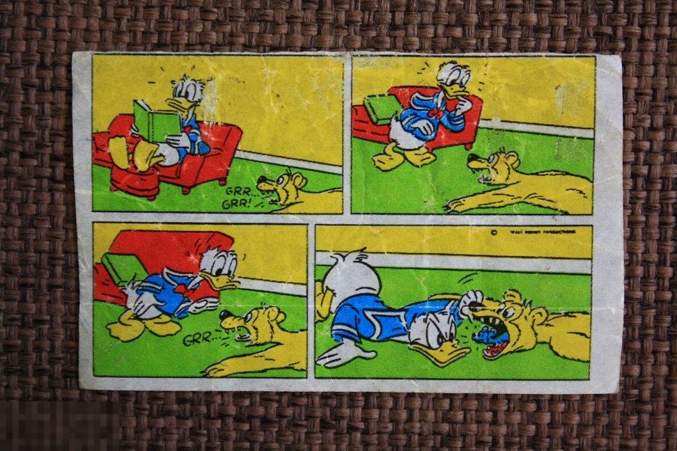 Вкладыш от жвачки Donald 1-103 удлиненный без метки №87 