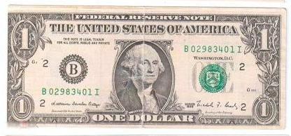 33 вкладыш banknote деньги 1 USD NABA TOMAS blue Чехословакия 