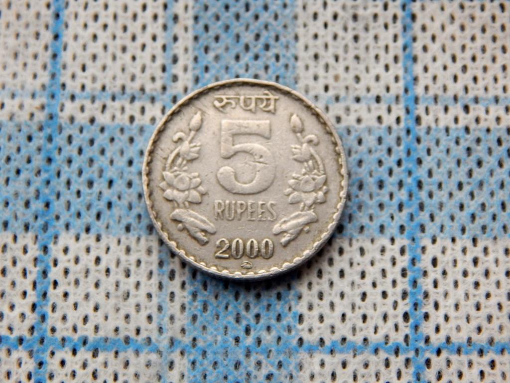 5 рупий 2000 года Индия Ат4