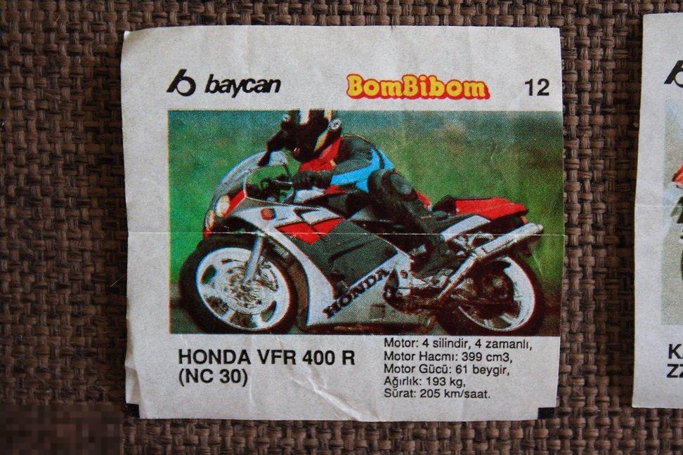 Вкладыш от жвачки BomBibom мото 1-40 b (6 серия) №12 2 