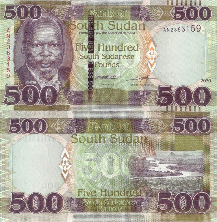 Судан Южный 500 фунтов 2020 P16b пресс unc