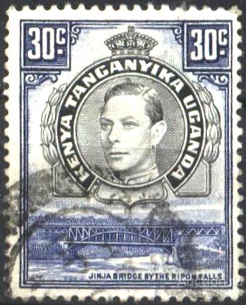 Кения Уганда и Танганьика Гашеная марка Мост  Корол  Георг VI  1937