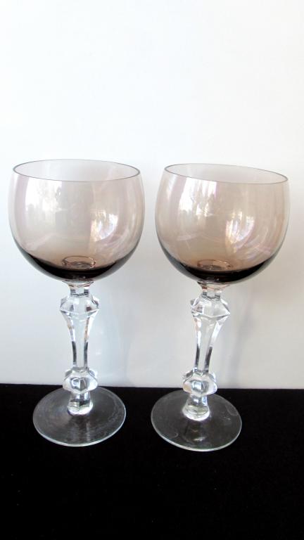 Фужер цветное стекло хрусталь Гусевский хрустальный завод. Дымчатый