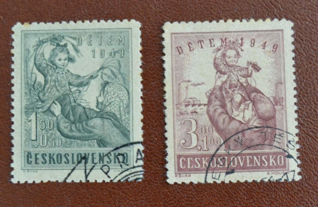 Чехословакия 1949 год Помощь детям. Гаш &