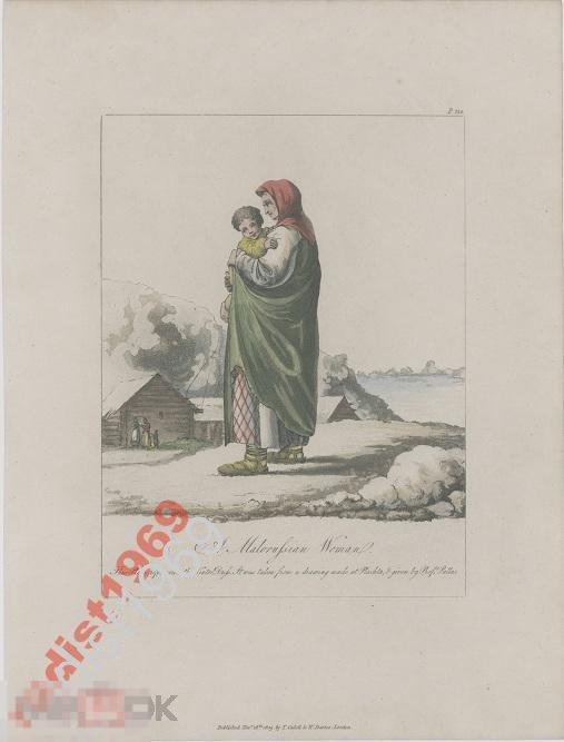 1809 г. ЖЕНЩИНА МАЛОРОССИИ. УКРАИНА. УКРАИНЦЫ 