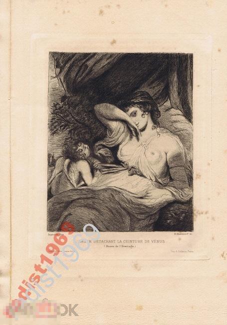 1879 г Н. С. МОСОЛОВ. АМУР РАЗВЯЗЫВАЕТ ПОЯС ВЕНЕРЫ. ЭРОТИКА 