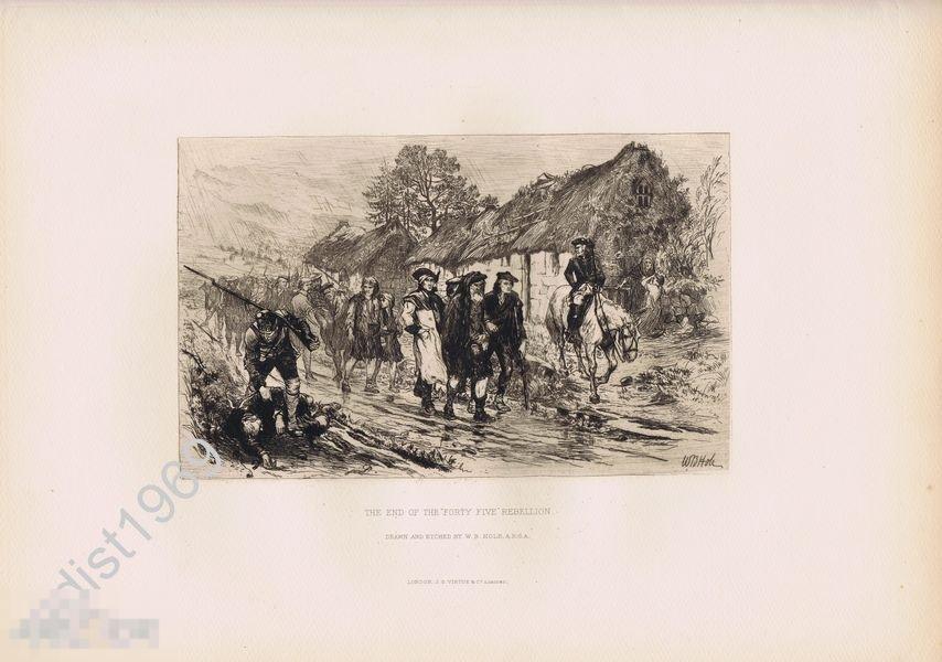 БОЛЬШОЙ ЛИСТ 1882 г. КОНЕЦ ВТОРОГО ЯКОБИТСКОГО ВОССТАНИЯ 1745 ГОДА 