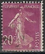 Франция. 1926. Камея сеятель. Mounted. Тип II.