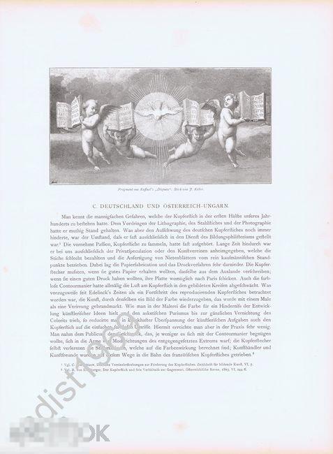 ЦИНКОГРАФИЯ 1891 г. ДИСПУТ. АНГЕЛ, АМУР, ПУТТИ, КНИГА. КЕЛЛЕР, РАФАЭЛЬ