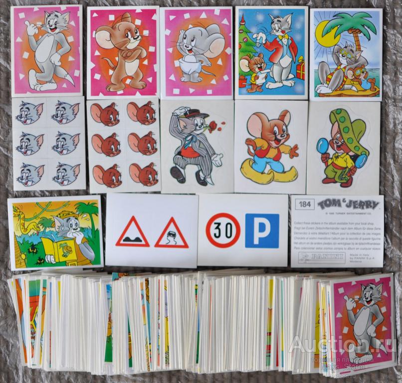 PANINI Том и Джерри (1995 г.) - наклейки (стикеры) - читайте описание до покупки!