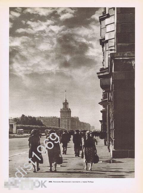 ФОТОГРАВЮРА 1957 г ЛЕНИНГРАД (САНКТ-ПЕТЕРБУРГ). МОСКОВСКИЙ ПРОСПЕКТ. ПАМЯТНИК ЧЕРНЫШЕВСКОМУ 