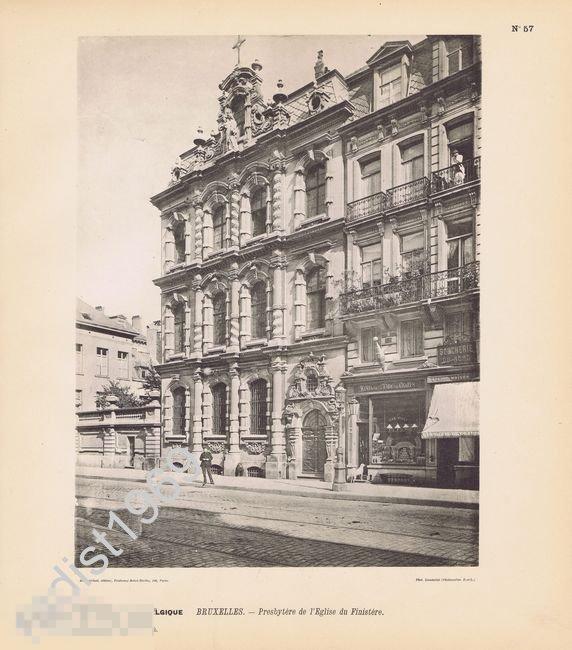 ФОТОТИПИЯ 1896 г. БЕЛЬГИЯ. ГОРОД БРЮССЕЛЬ. ПРЕСВИТЕРИЯ ЦЕРКВИ ФИНИСТЕР. АРХИТЕКТУРА 
