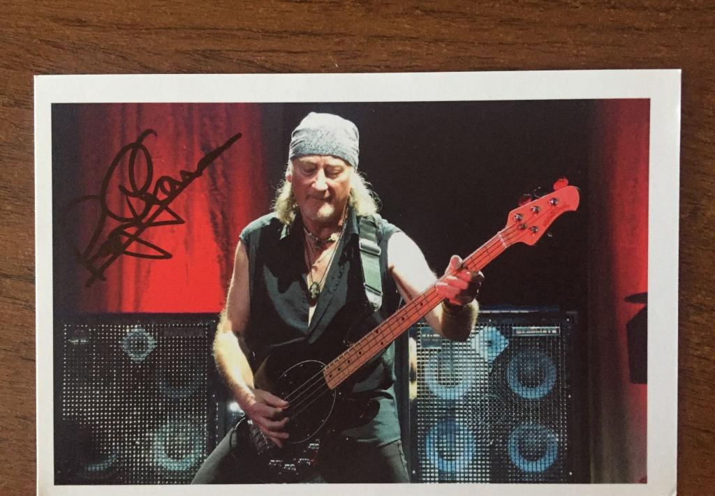 Роджер Гловер автограф Deep Purple