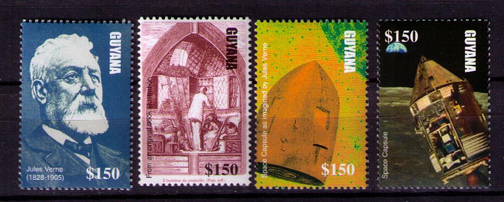 Гайана 2005 Космос  Жюль Верн серия MNH**
