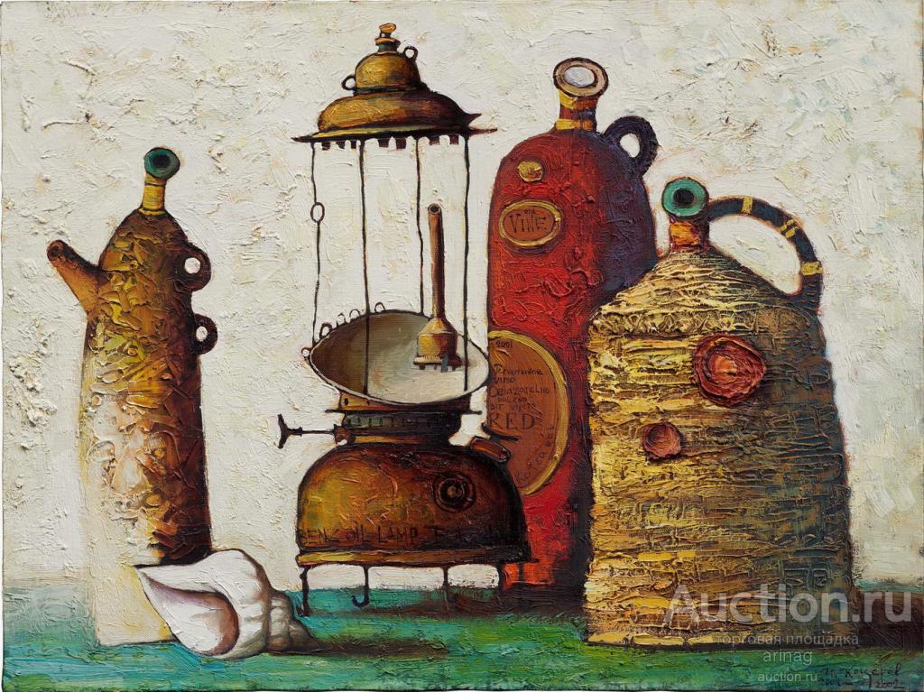Игорь Коцарев - "Натюрморт с Раковиной." х/м; 2002г