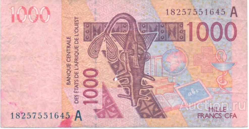 Западная Африка (Кот д Ивуар) 1000 франков 2003