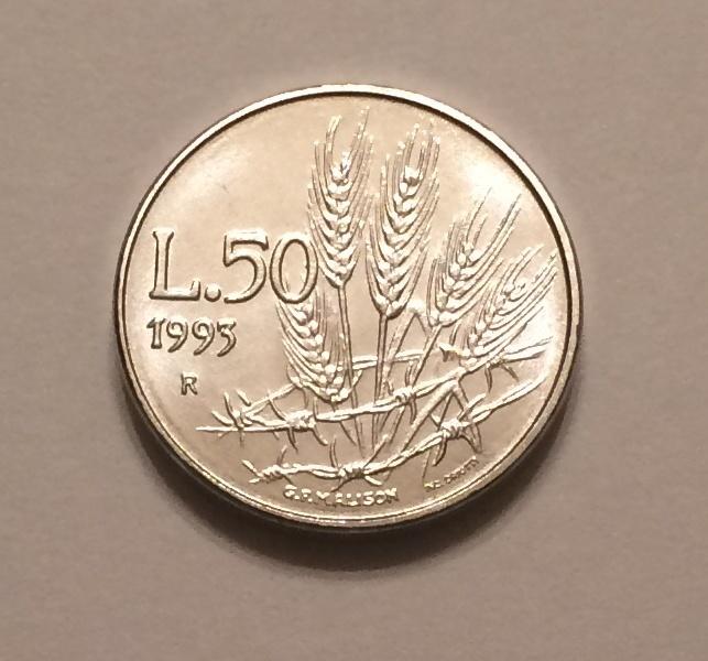 САН-МАРИНО 50 ЛИР 1993 ПШЕНИЦА UNC (2)