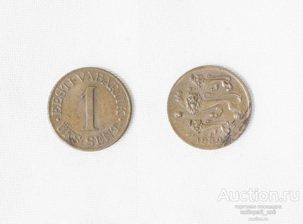 Монета 1 цент 1939 года Эстония (32/2)