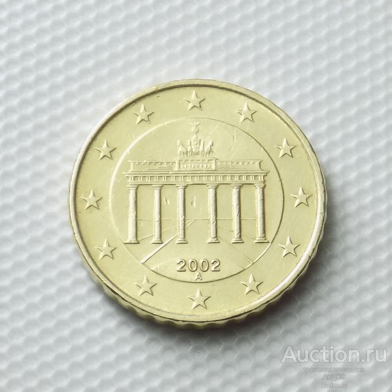 ФРГ 10 центов 2002 года A (0387м)